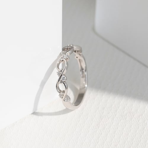 Romantický eternity prsteň s diamantmi Rosas