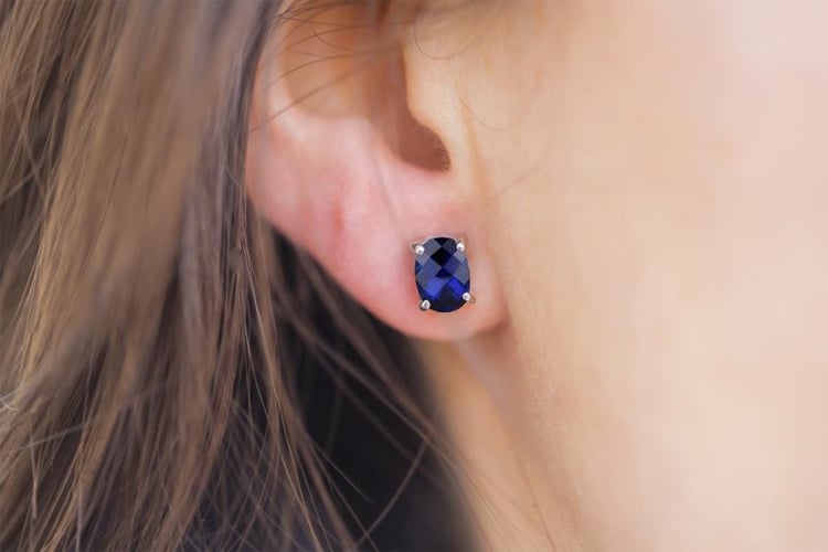 Zafírové náušnice 13090