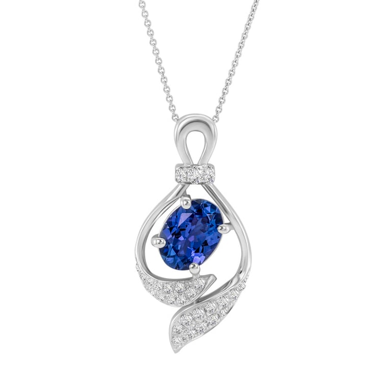 Nádherný zlatý náhrdelník s 1.35ct tanzanitom Elzaan