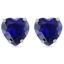  Zafírové srdcia v zlatých náušniciach Raneb