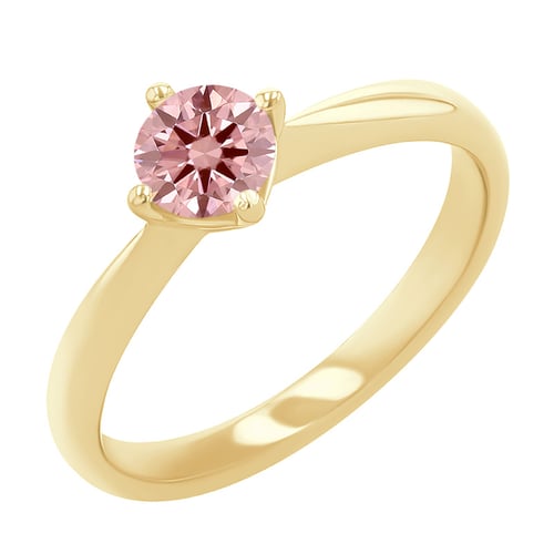 Zásnubný prsteň s certifikovaným fancy pink lab-grown diamantom Maya