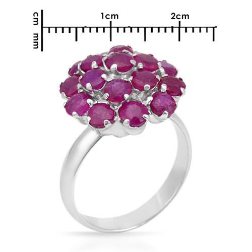Strieborný prsteň s rubínmi 53494
