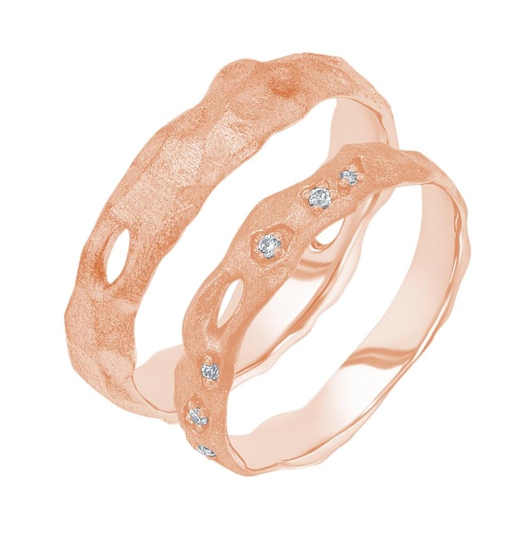 Zlaté svadobné obrúčky Rock 156463