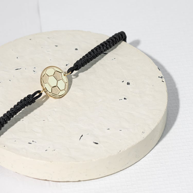 Povrázkový náramok lopta s gravírom vašej voľby Football 124663