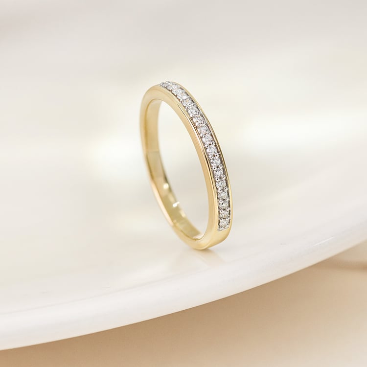 Zlatý prsteň s lab-grown diamantmi Becki 163629