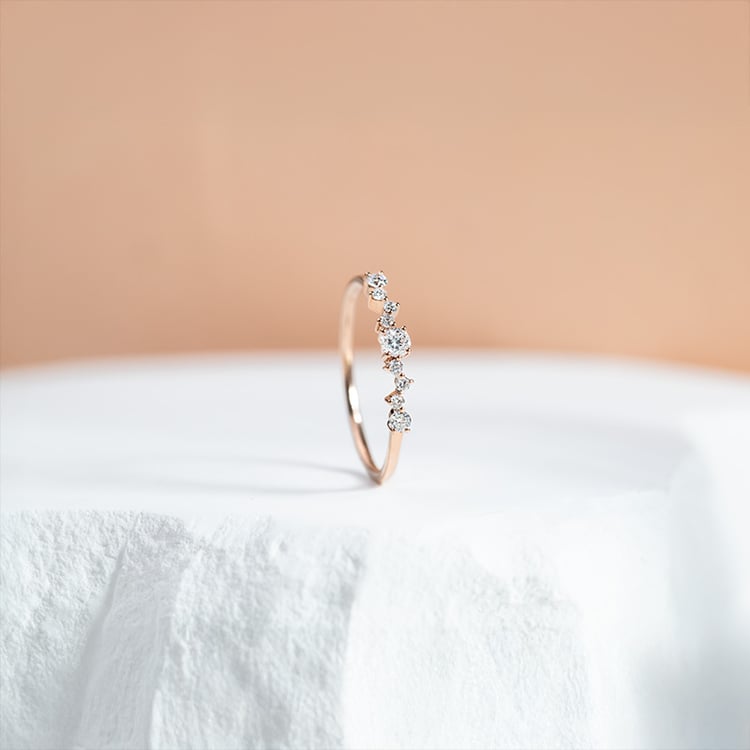 Cluster prsteň so žiarivými lab-grown diamantmi Percy 151335