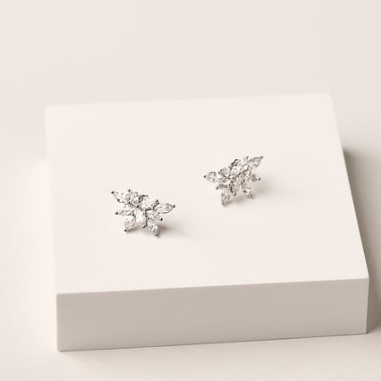 Luxusné náušnice s marquise lab-grown diamantmi Ishita