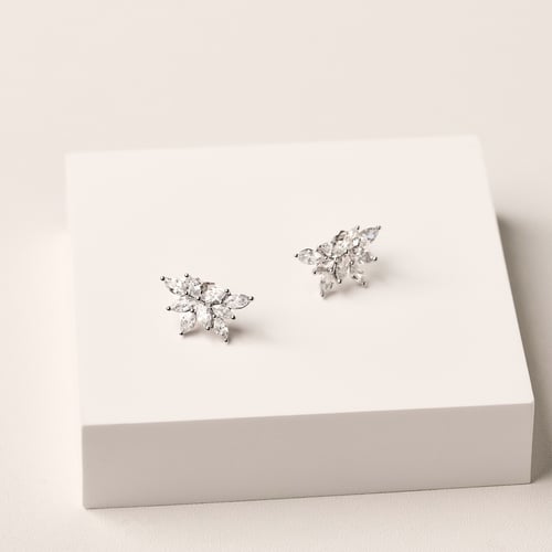 Luxusné náušnice s marquise lab-grown diamantmi Ishita