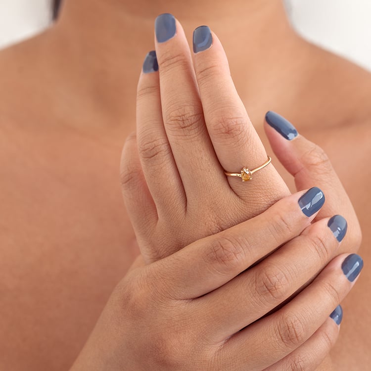 Zlatý prsteň s pentagon salt and pepper diamantom Verna 126239