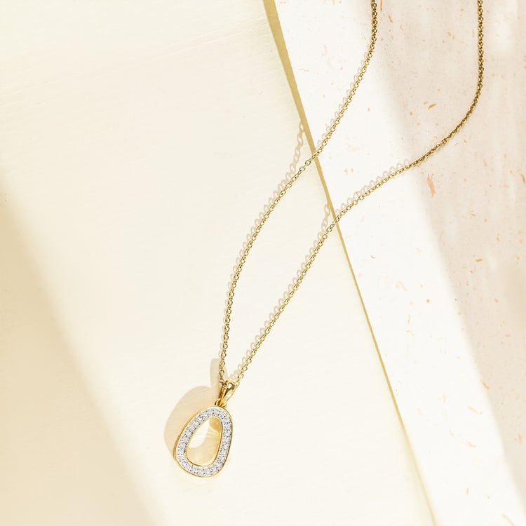 Zlatý prívesok s lab-grown diamanty Evie 163606