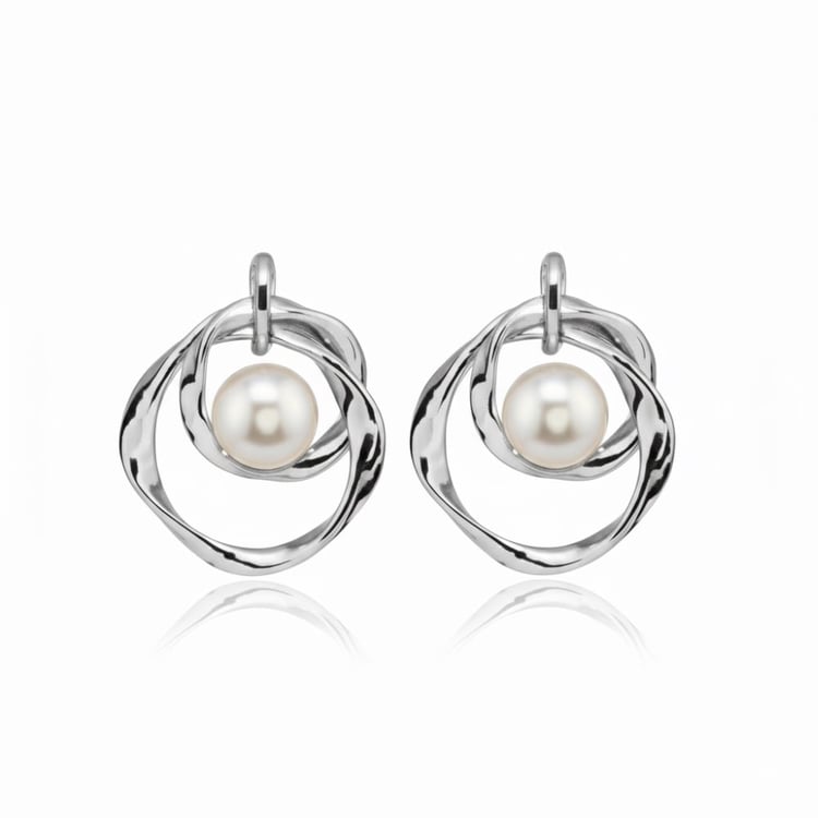 Perlové náušnice zo striebra 163835