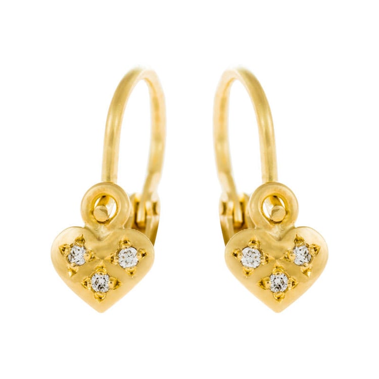 Zlaté náušnice s diamantmi Harald