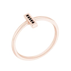 Zlatý prsteň s čiernymi diamantmi Gerdina