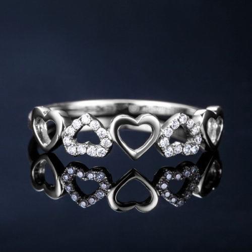 Prsteň z bieleho zlata 6045