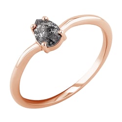 Zásnubný prsteň s pear salt and pepper diamantom Karida
