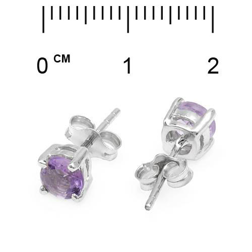 Ametystove nausnice strieborne 749