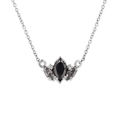 Náhrdelník s marquise salt and pepper diamantmi Everline