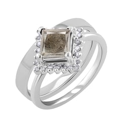 Set prsteňov so salt and pepper diamantom Kamal