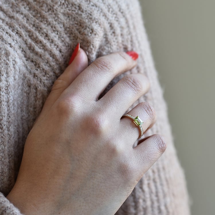 Dámský prsteň z bieleho zlata 41764