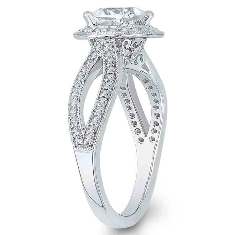 Zlatý zásnubný prsteň s diamantmi 46289