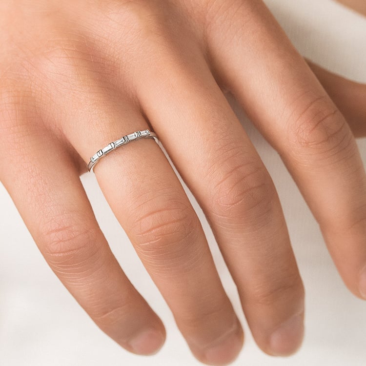 Eternity prsteň s lab-grown baguette diamantmi Emelia 156290