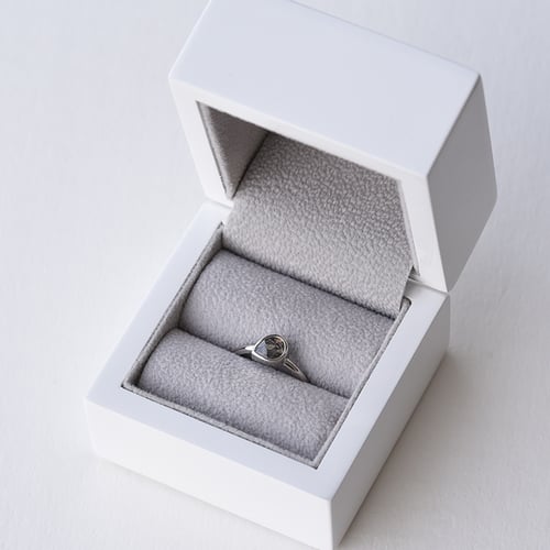 Prsteň so salt and pepper pear diamantom Levander