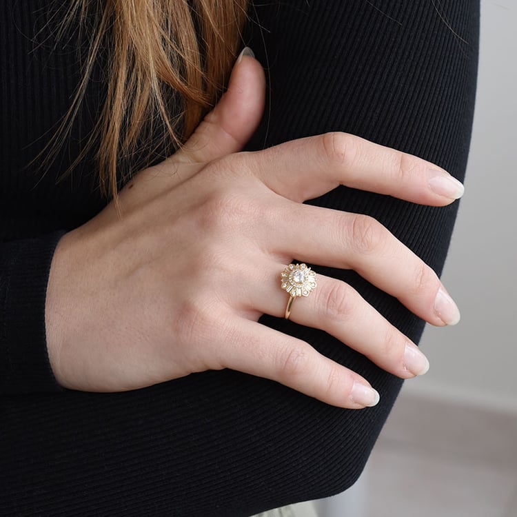 Prsteň s diamantmi 89996