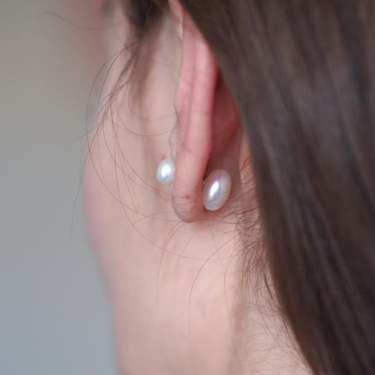 Dvojité perlové náušnice 7960