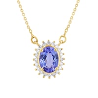 Africký tanzanit a diamanty v náhrdelníku Ottira