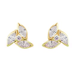 Zlaté náušnice so zirkónmi Wanda