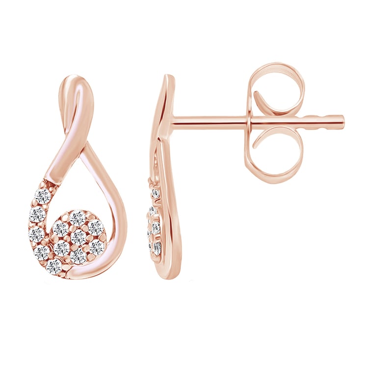Náušnice z ružového zlata 93216