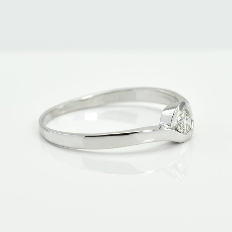 Prsteň z bieleho zlata 11356