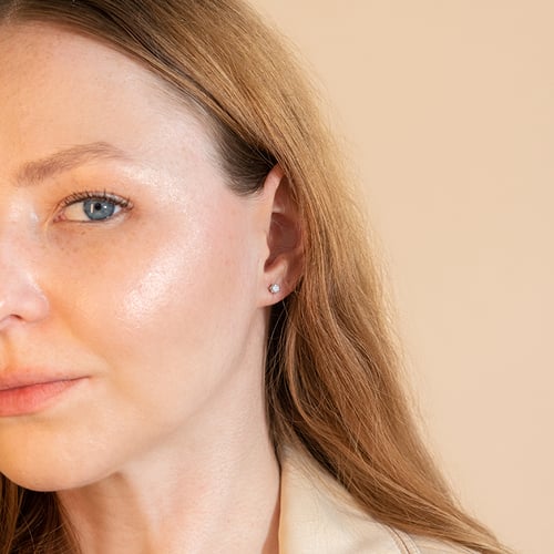 Minimalistické náušnice s diamantmi Jamila