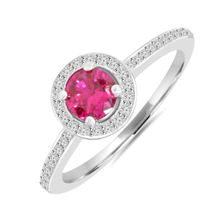 Rubínový prsteň s diamantmi