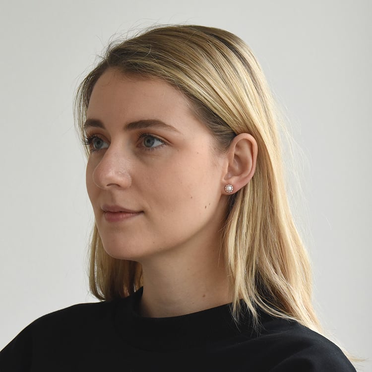 Náušnice s diamanty a perlami 73789