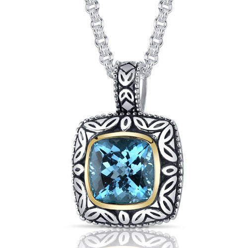 Topásový strieborný náhrdelník