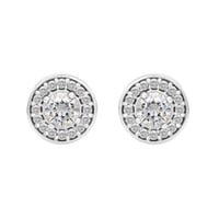 Halo náušnice s moissanitmi a lab-grown diamantmi Blair