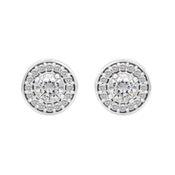 Halo náušnice s moissanitmi a lab-grown diamantmi Blair