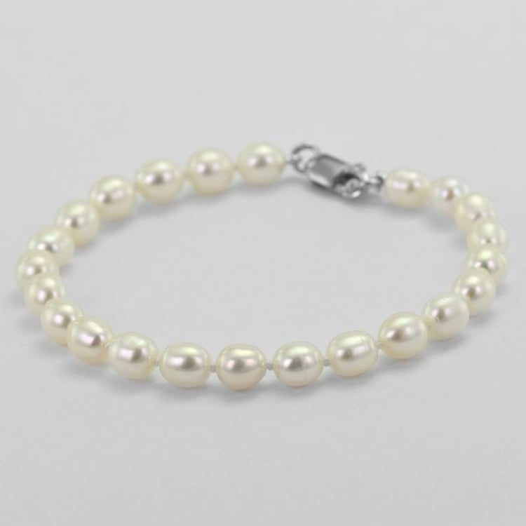 Perlový náramok zo striebra 50808