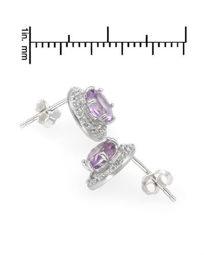 Ametystové náušnice s diamantmi 876