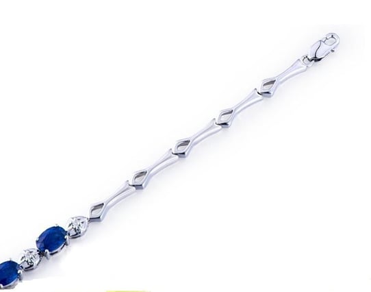 Zlatý náramok s 3.01ct zafírmi a diamantmi Lenora