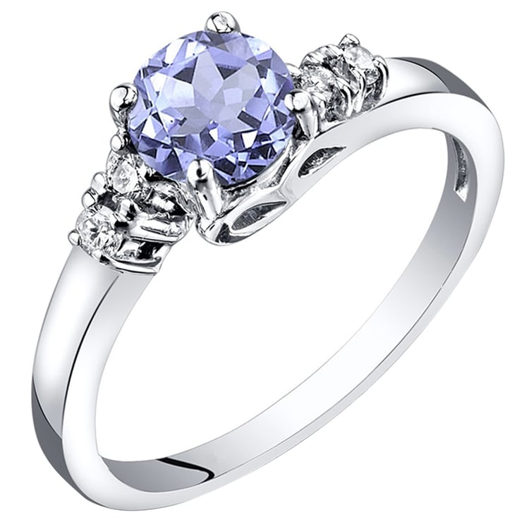 Zlatý prsteň s tanzanitom a diamantmi Abital