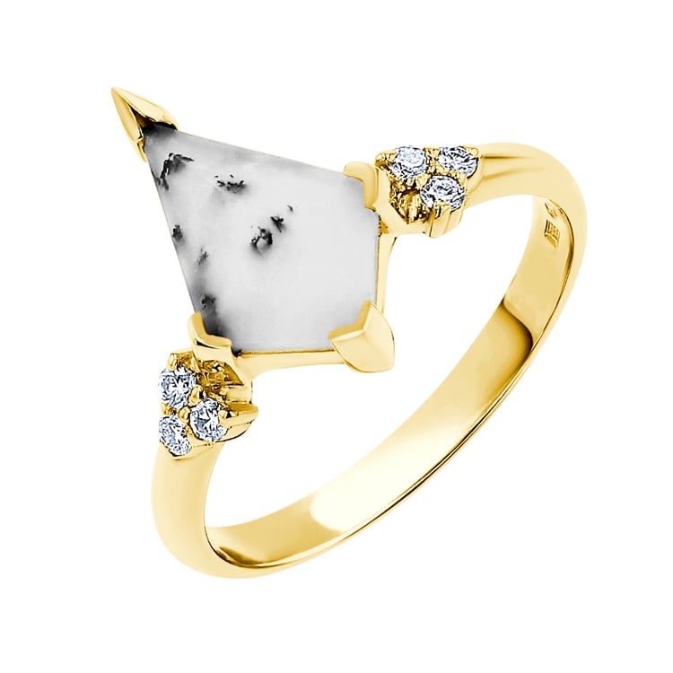 Prsteň s dendritickým opálom Floki 139891