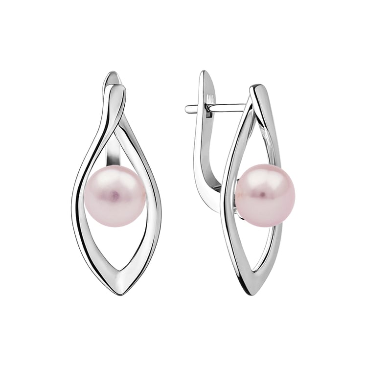 Náušnice s levandulovymi perlami