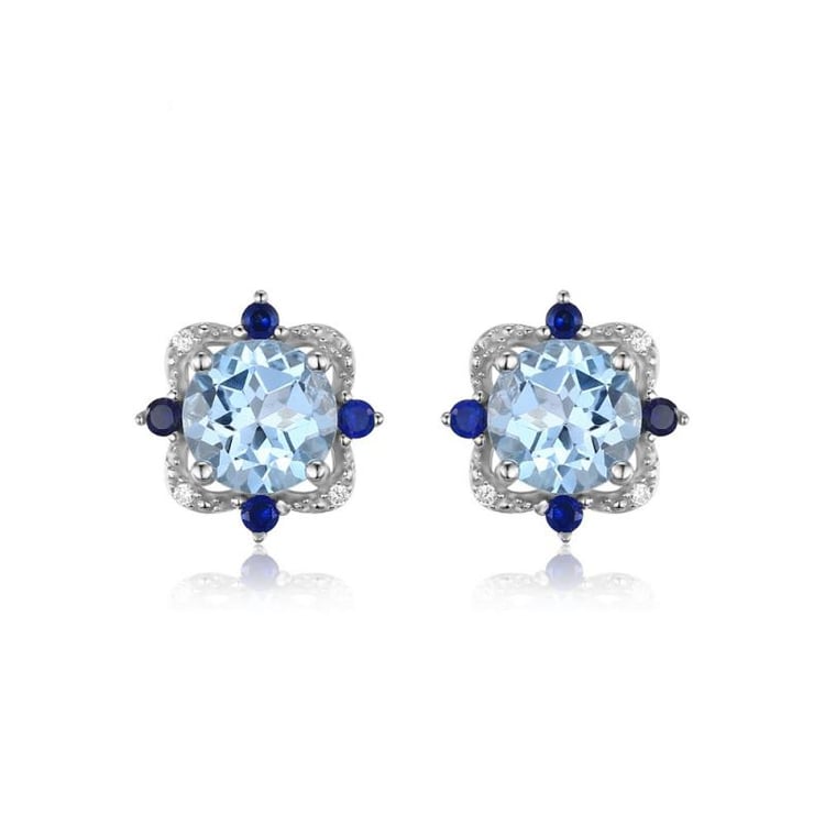 Náhrdelník s topásom a zafíry 22578