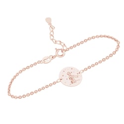 Strieborný náramok Malý princ s ružou a gravírom