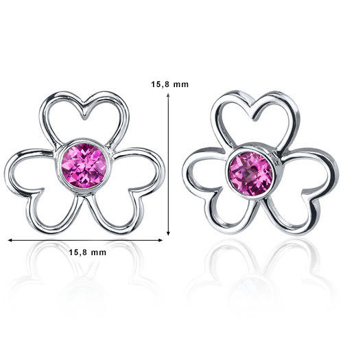 Kvetinové náušnice so zafírmi strieborné 2230