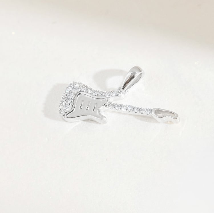 Zlatý prívesok s lab-grown diamantom v tvare gitary 164894