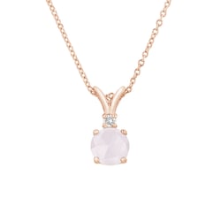 Prívesok zo zlata s ruženínom a diamantom Joonas