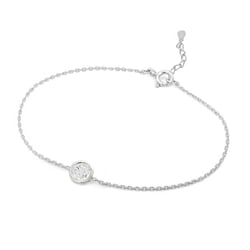 Strieborný náramok s bielym topásom Rollie